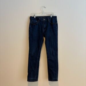 Mott & Bow Men's Slim Fit Dark Blue Denim Jeans